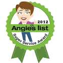 Angies List Service Award For 2012 Angies List Service Award For 2012