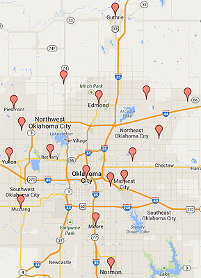 Service Areas Service Area Map